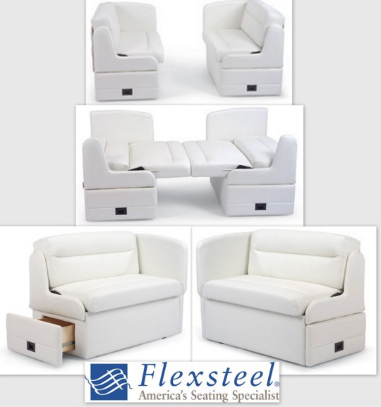 rv furniture, flexsteel rv dinette, motorhome furniture, flexsteel motorhome furniture
