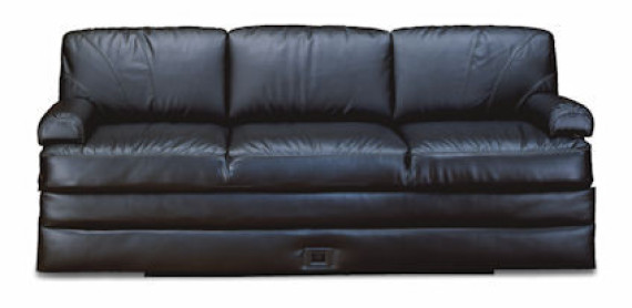4212 easy bed with drawer covered in Black Ultraleather