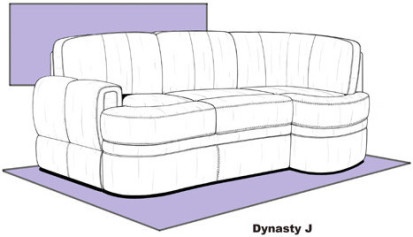 rv custom sofa, rv custom j-lounge, motorhome custom sofa, mortorhome custom j-lounge