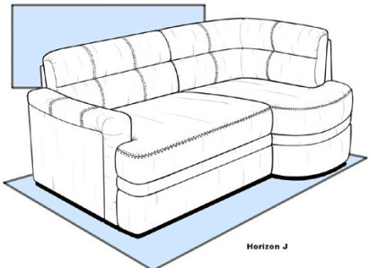 rv custom sofa, rv custom j-lounge, motorhome custom sofa, mortorhome custom j-lounge